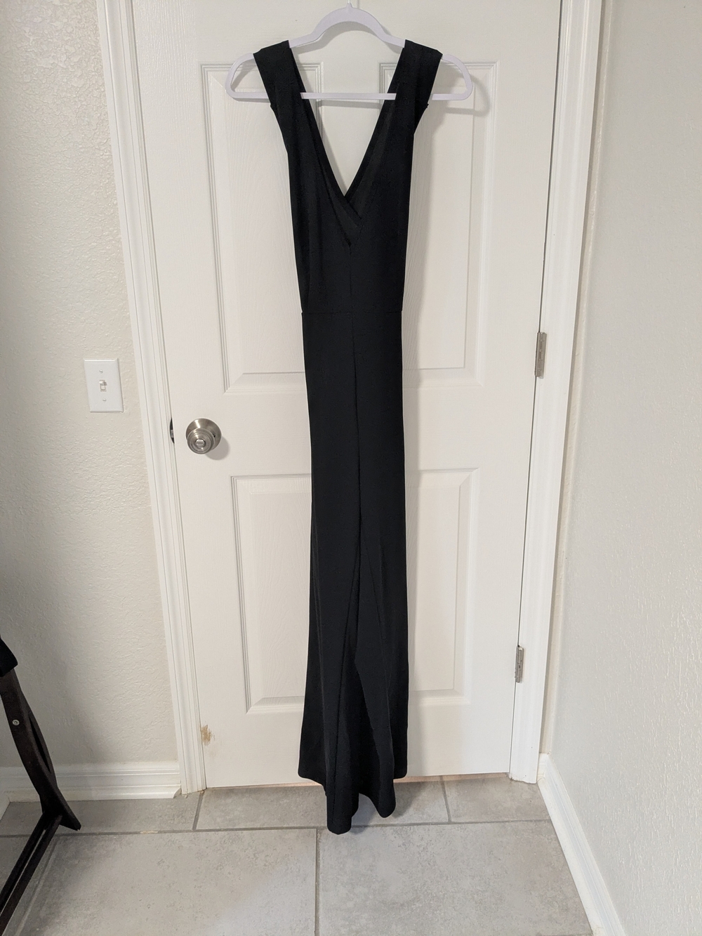 Black V-Neck Sleeveless, Backless Jumper